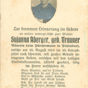 Aberger Susanna Geb. Trauner